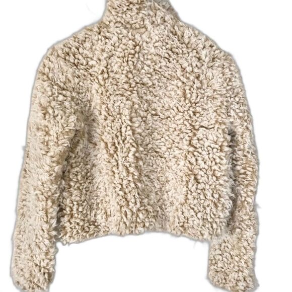 Anthropologie Brenna Beige/Tan Fake Fur Coat Jacket Size XS NWT - Picture 8 of 12